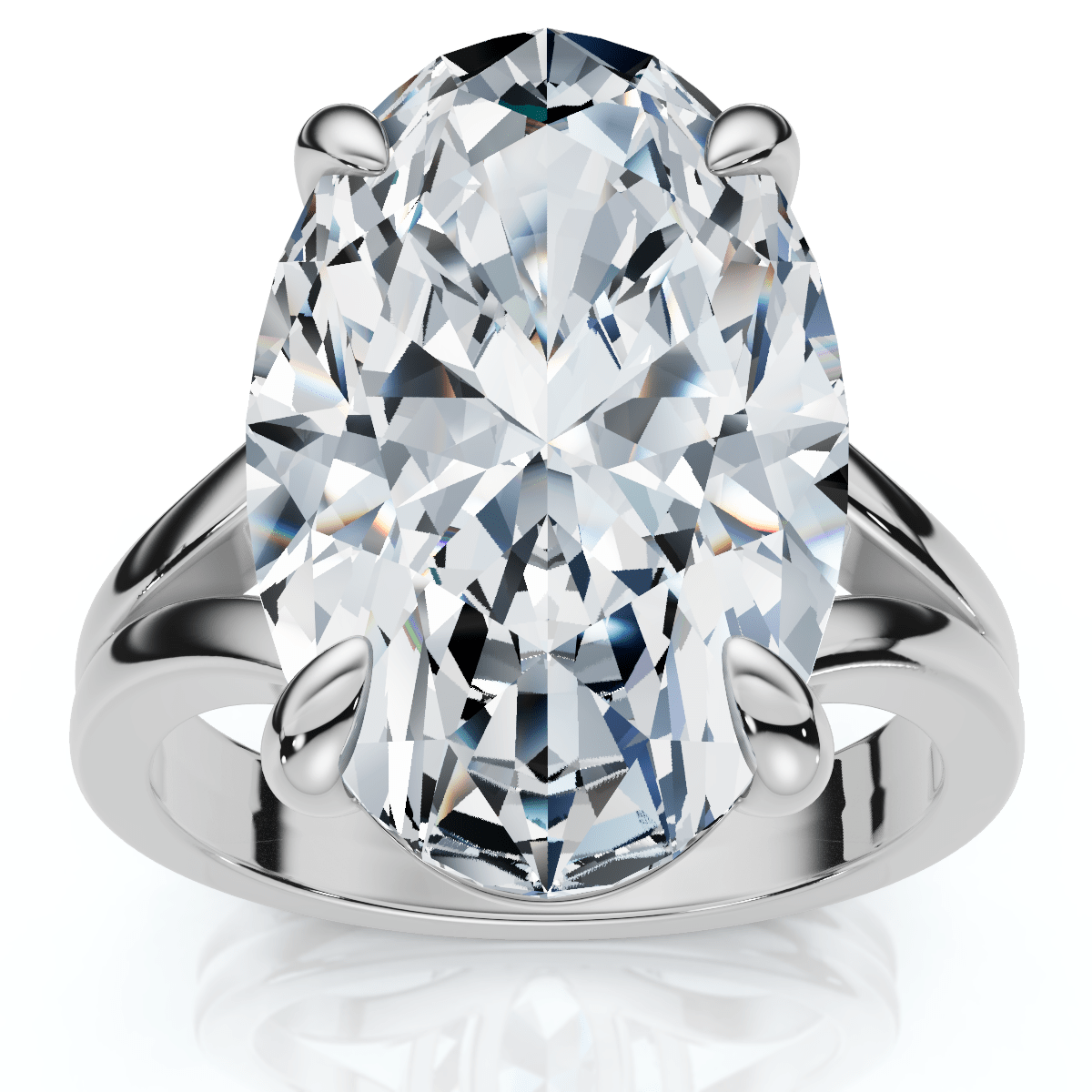 Certified 5Ct Abner Oval Solitaire Diamond Engagement Ring 14k Gold Lab Grown