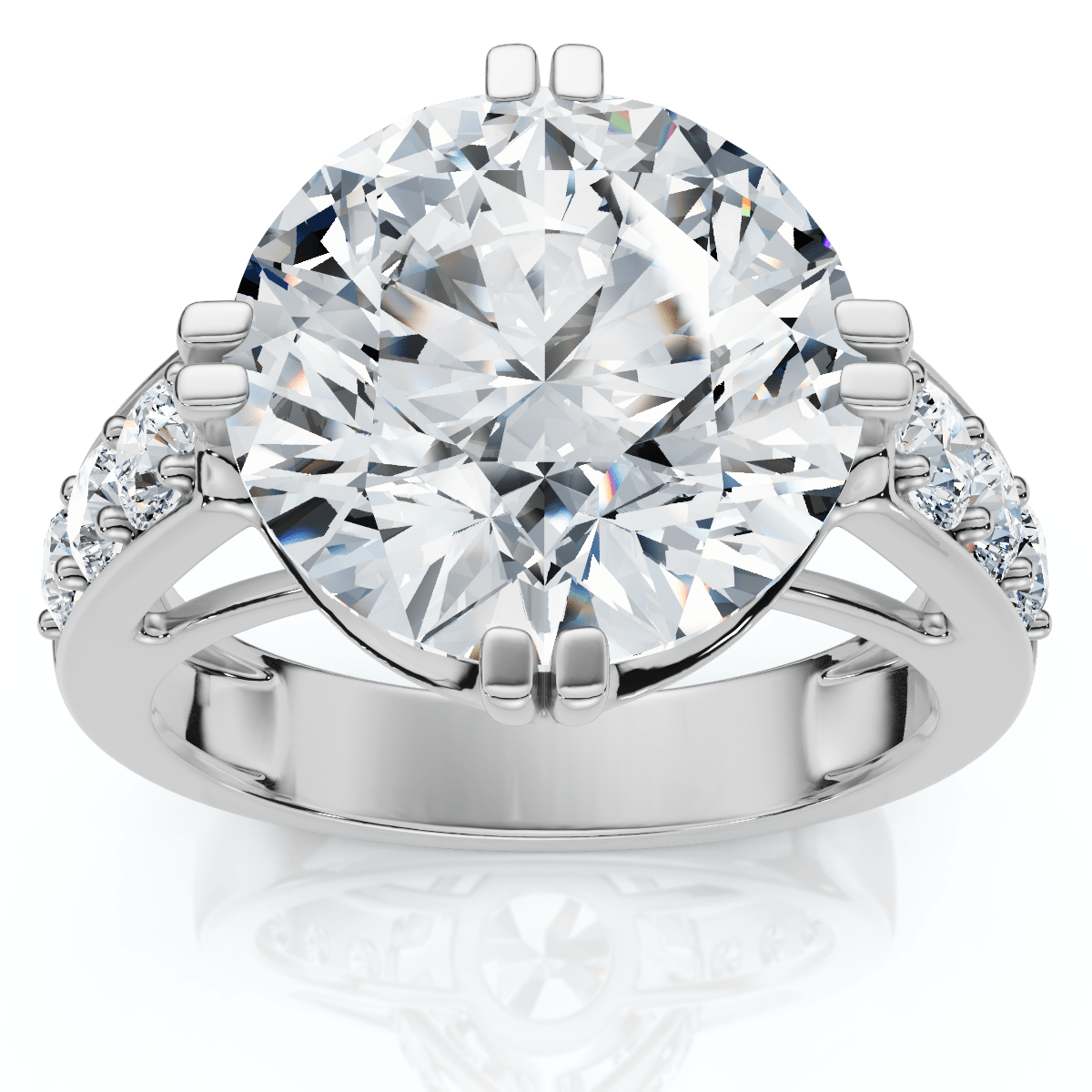 Certified 5 1/2Ct Bauer Diamond Engagement Ring 14k Gold or Platinum Lab Grown