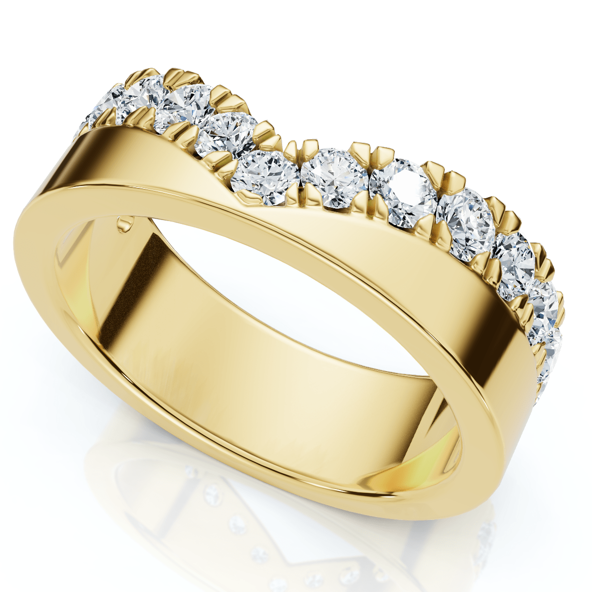 3/4Ct Diamond Kai Wedding Stackable Guard Ring 14k Gold or Platinum Lab Grown