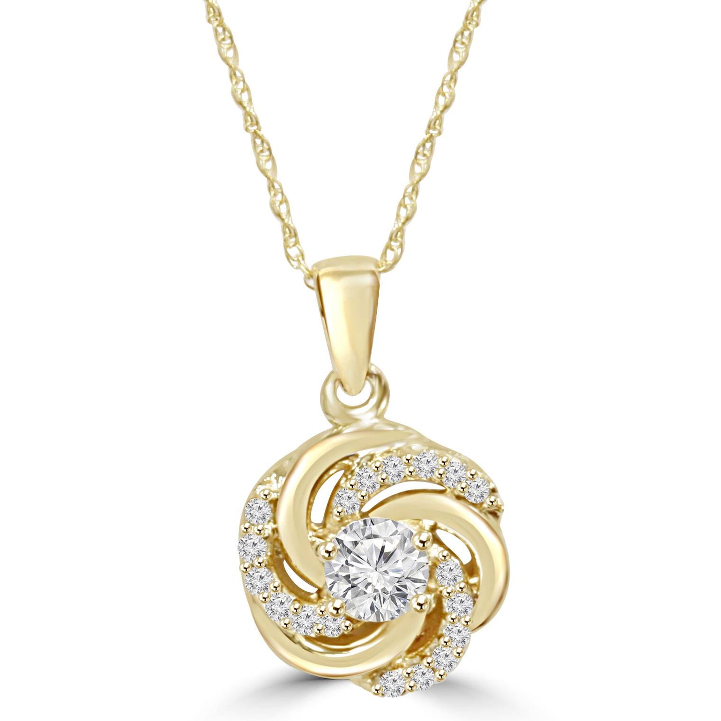 1/2Ct Diamond Kenda Pendant 14K Yellow Gold Women's 18" Necklace