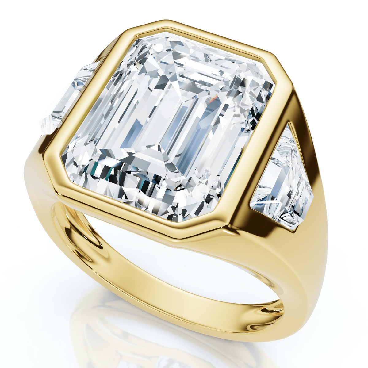 Certified Men's 7Ct Anniversary Pinky Ring 14k Gold or Platinum Lab Grown