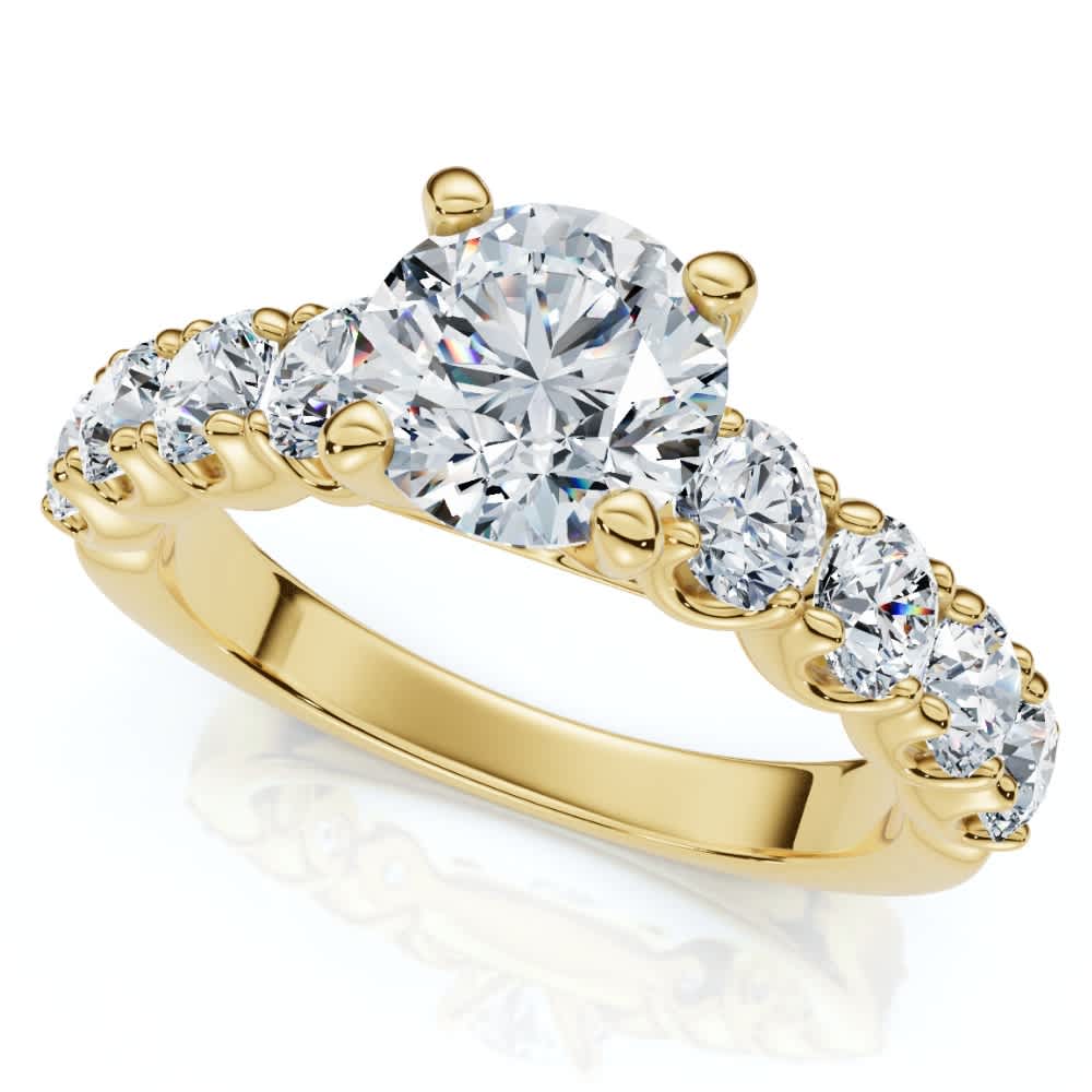 Certified 3Ct Diamond Engagement Ring 14k Gold Lab Grown