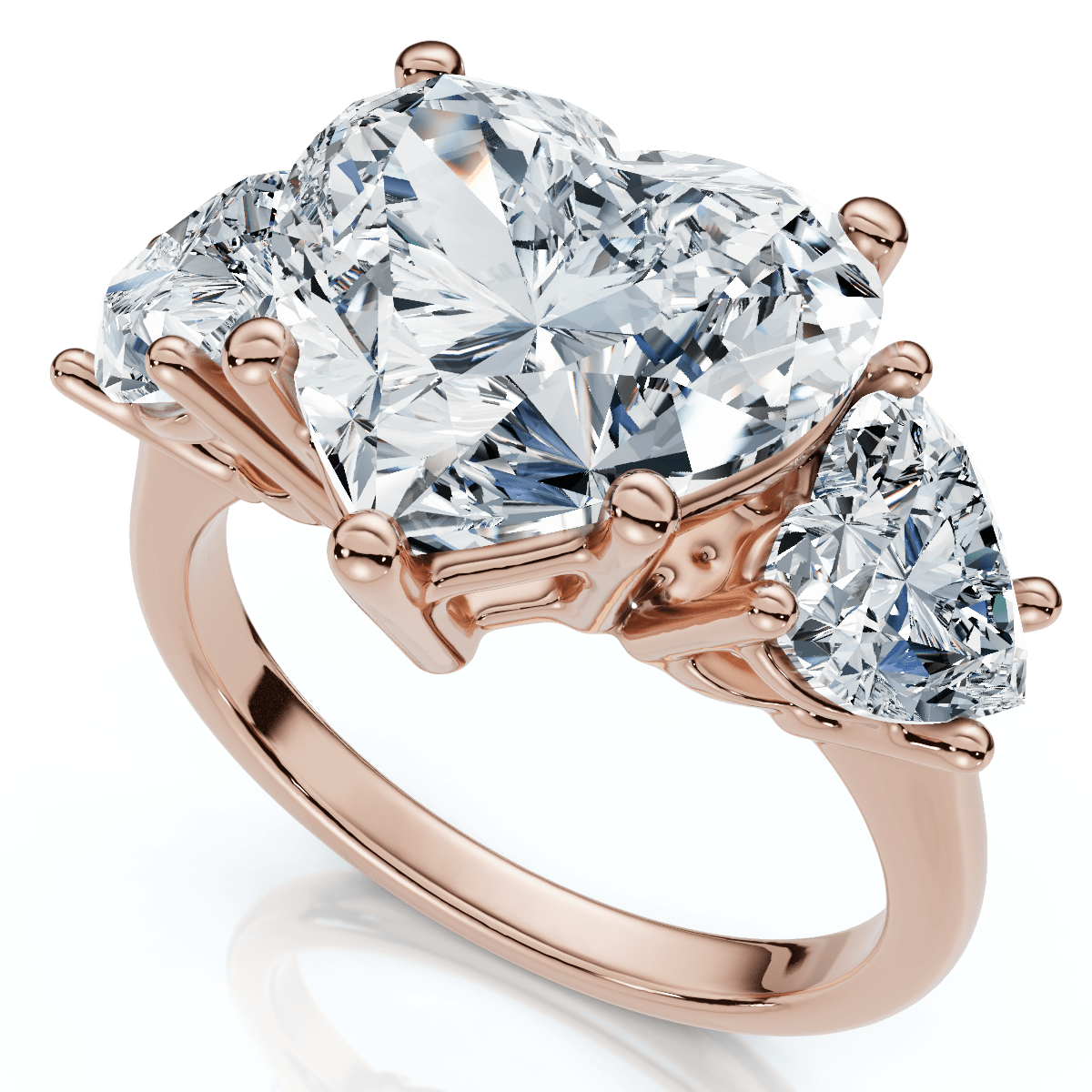 Certified 5Ct Heart Shape Diamond Engagement Ring 14k Gold or Platinum Lab Grown