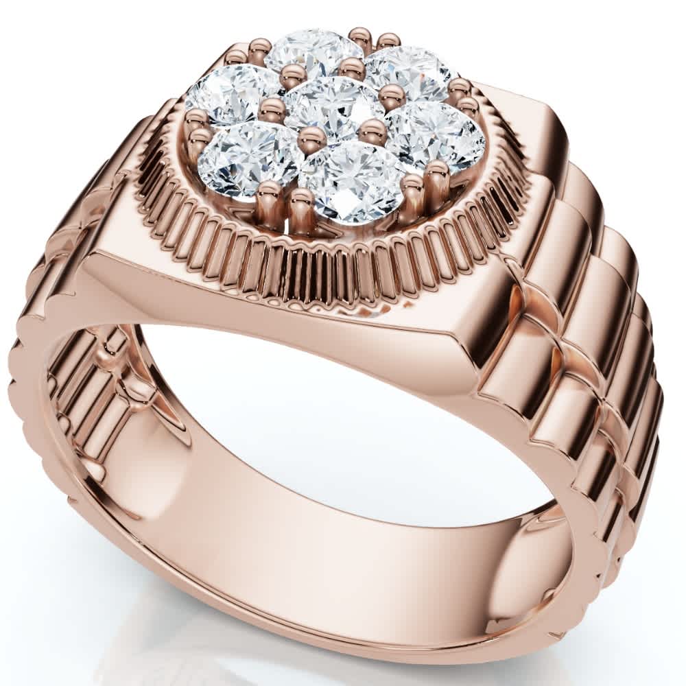 Men's 3/4Ct Diamond Anniversary Wedding Ring 14k Gold Lab Grown