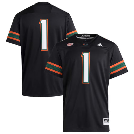 #1 Miami Hurricanes Premier Jersey - Black