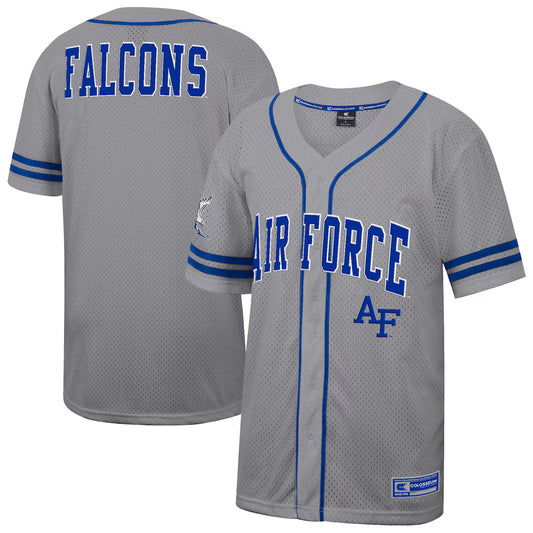 Air Force Falcons Colosseum Free Spirited Baseball Jersey - Gray