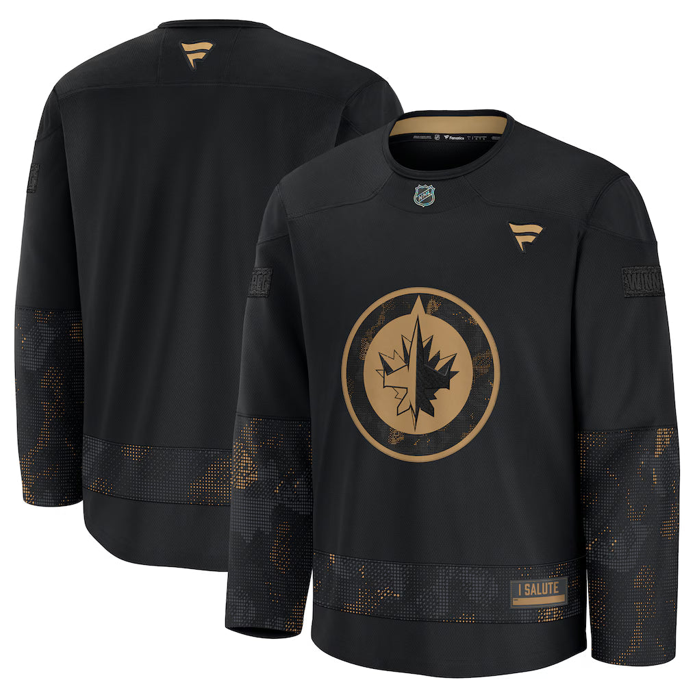 Winnipeg Jets Military Appreciation Practice Jersey - Black