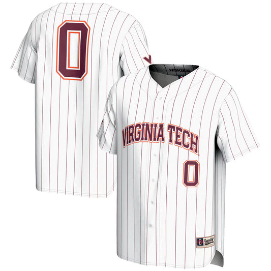 #0 Virginia Tech Hokies GameDay Greats Lightweight Baseball Fashion Jersey - White