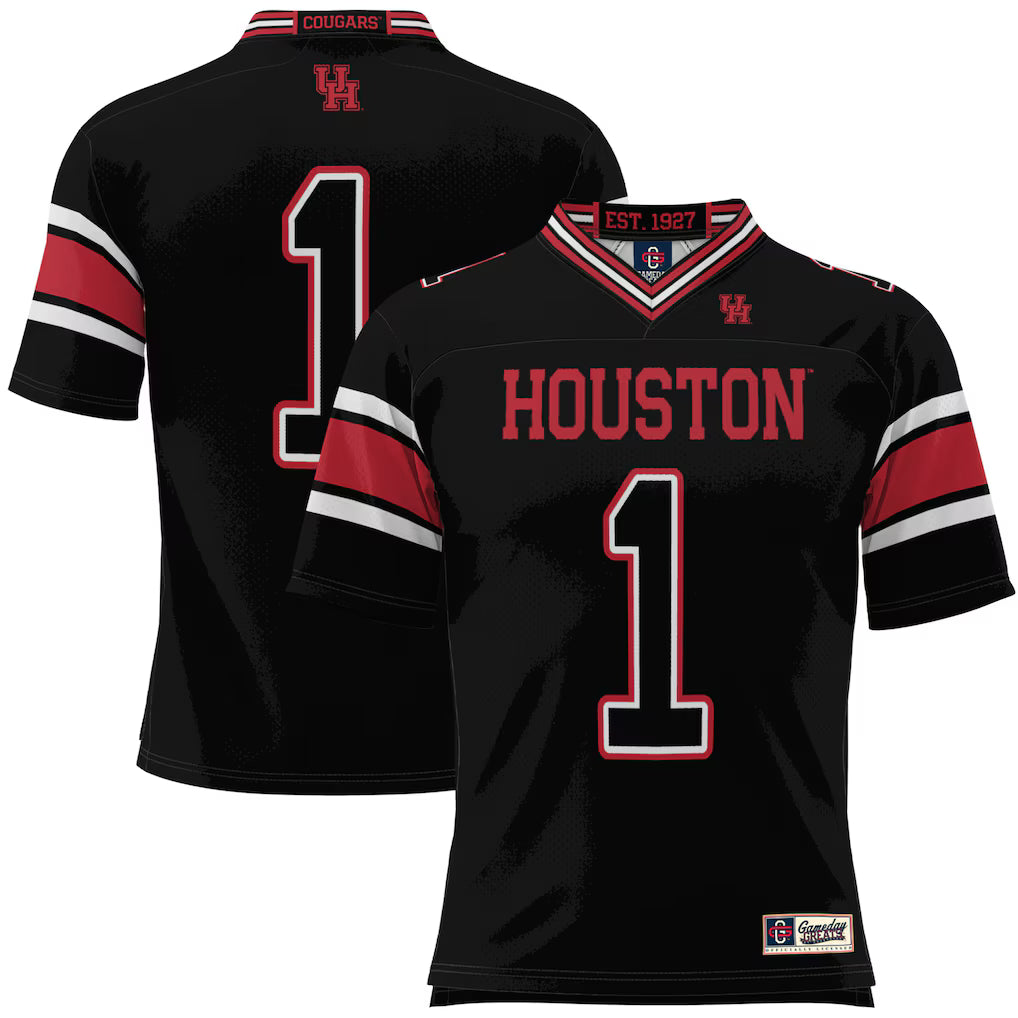 #1 Houston Cougars GameDay Greats Football Jersey - Black