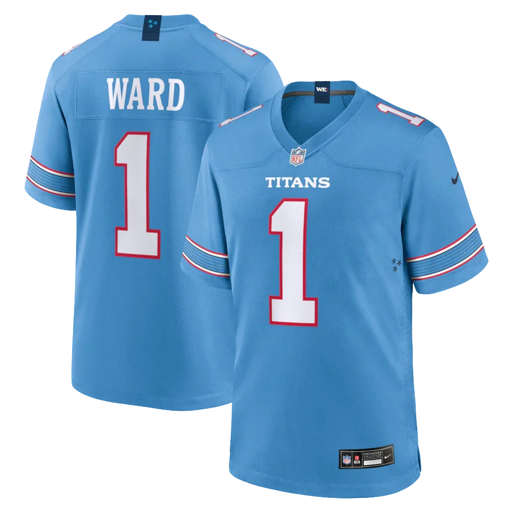 Cameron Ward Tennessee Titans Game Jersey - Light Blue