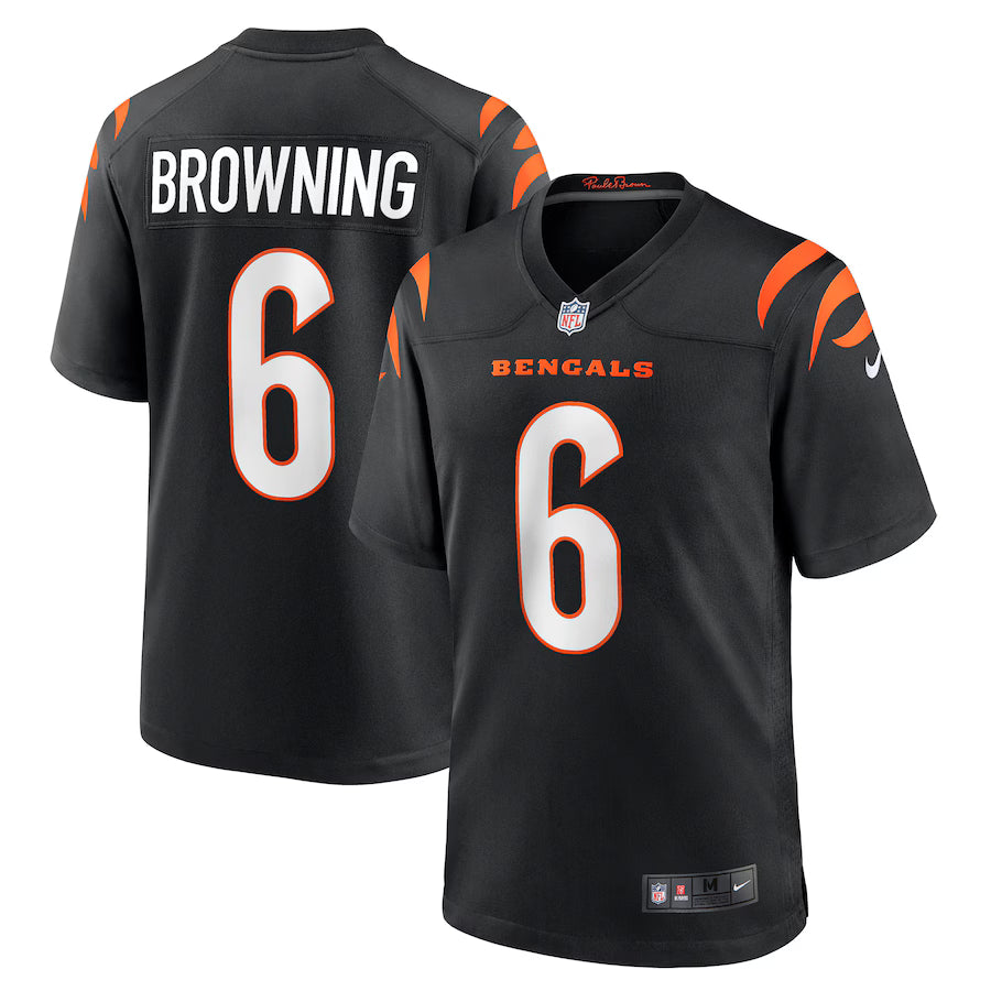 Jake Browning Cincinnati Bengals Game Jersey - Black