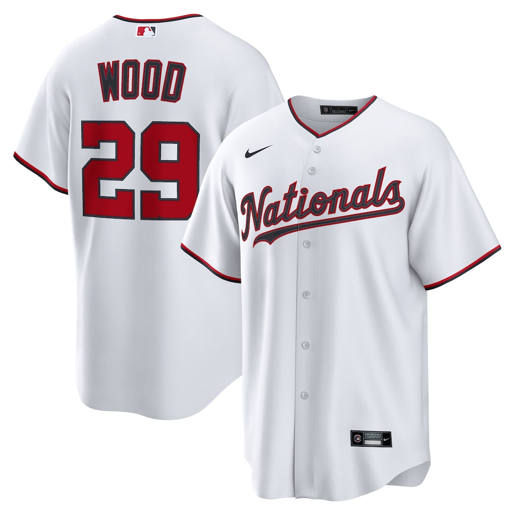 James Wood Washington Nationals Jersey - White