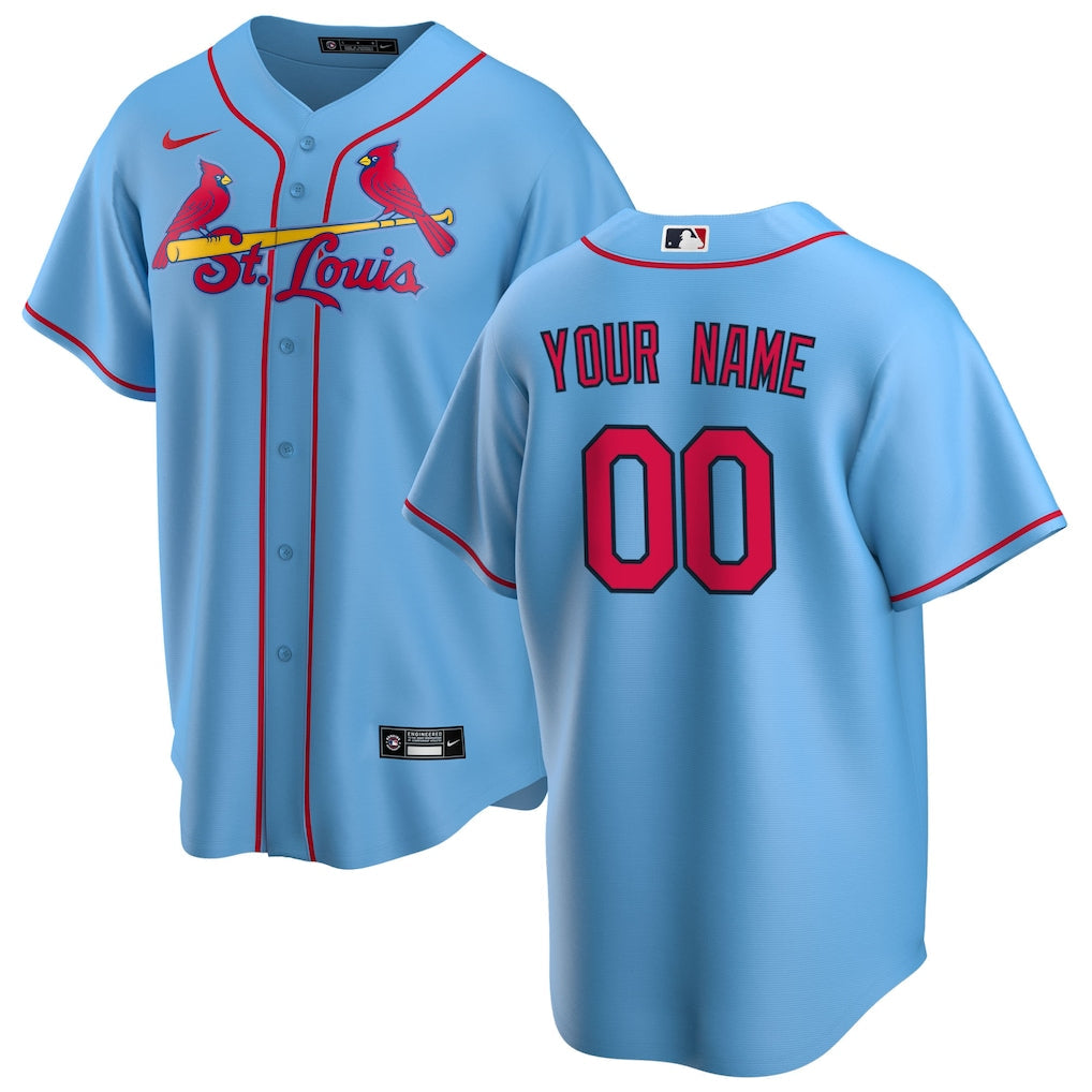 St. Louis Cardinals Custom Jersey - Light Blue