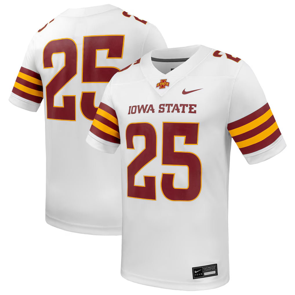 #25 Iowa State Cyclones Untouchable Game Jersey - White
