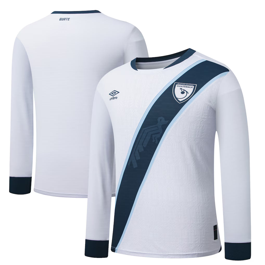 Guatemala National Team Umbro 2026 Home Long Sleeve Jersey - White