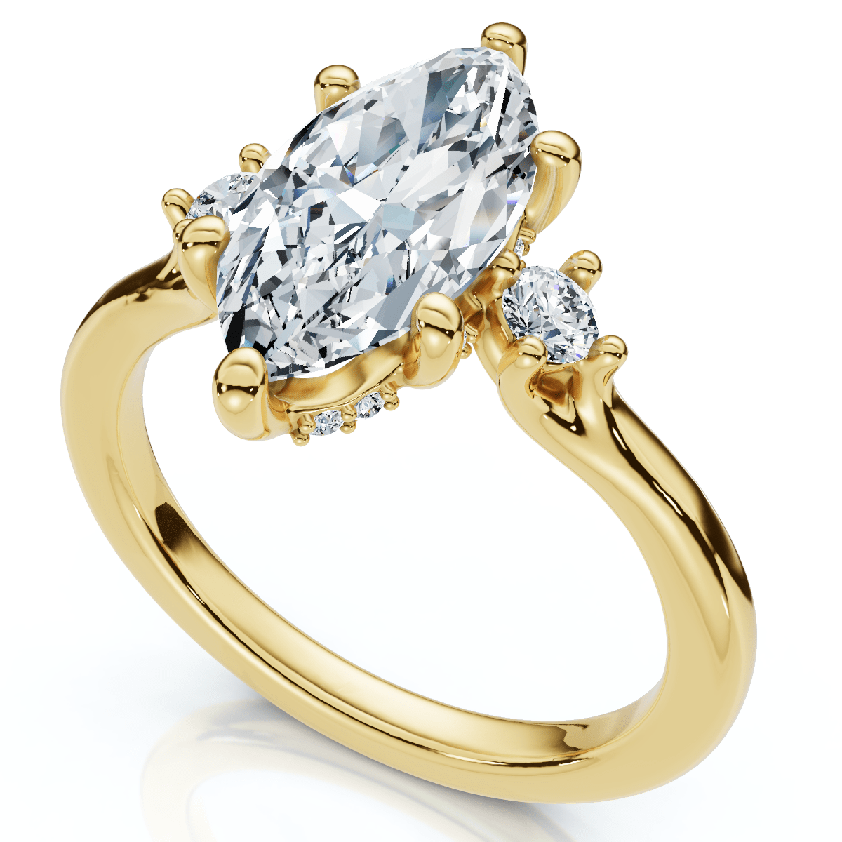 Certified 2.15Ct Marquise Diamond Engagement Ring 14k Gold or Platinum Lab Grown