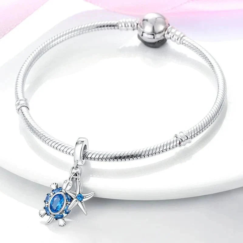 Murano Glass Sea Turtle Dangle Charm