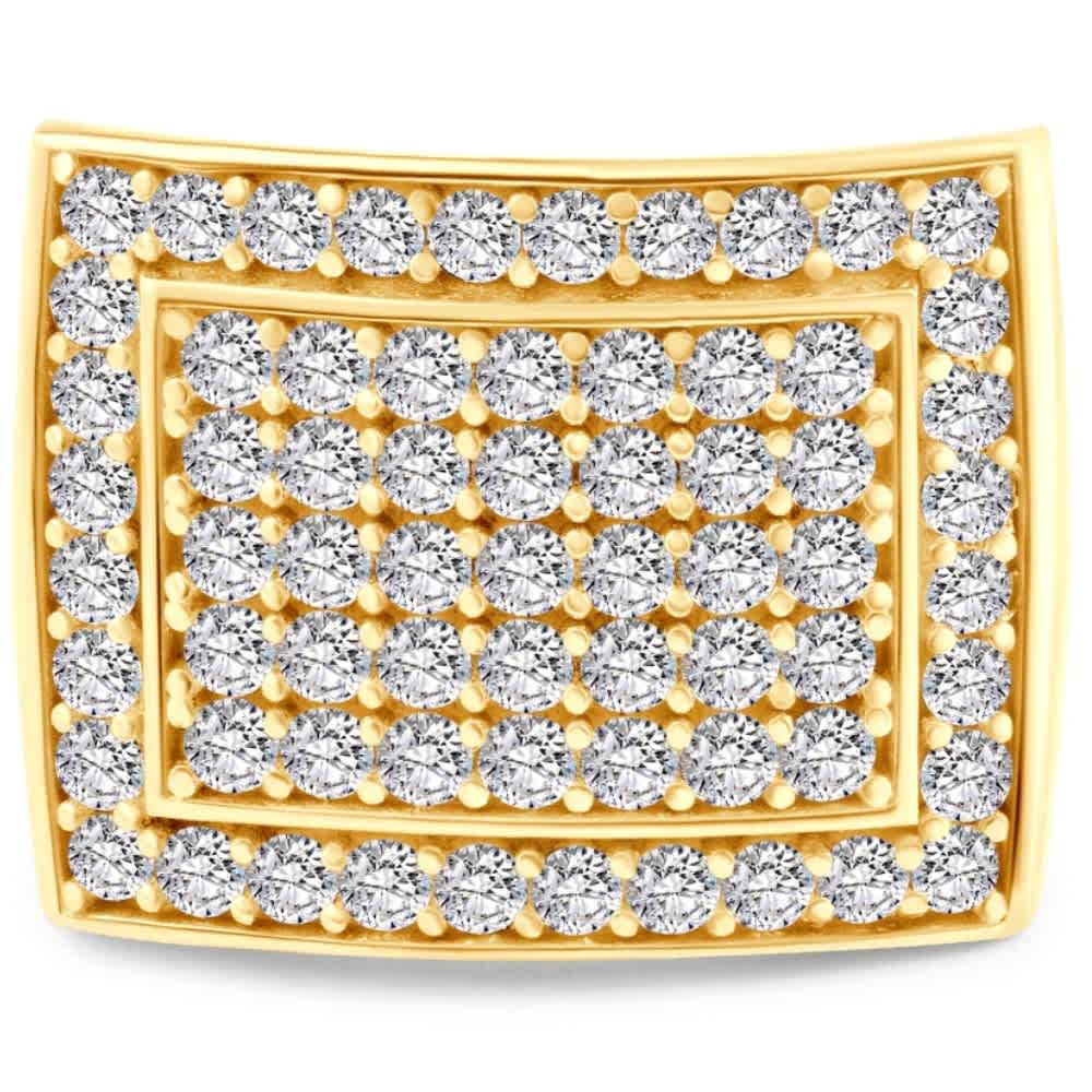 3Ct Men's Diamond Ring in 10k Gold Lab Grown