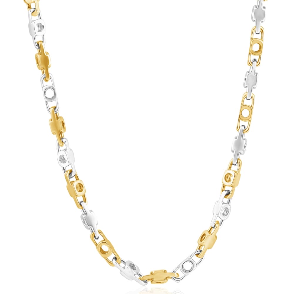 Men's 14k Gold (41gram) or Platinum (77gram) 5mm Link Chain Necklace 19"