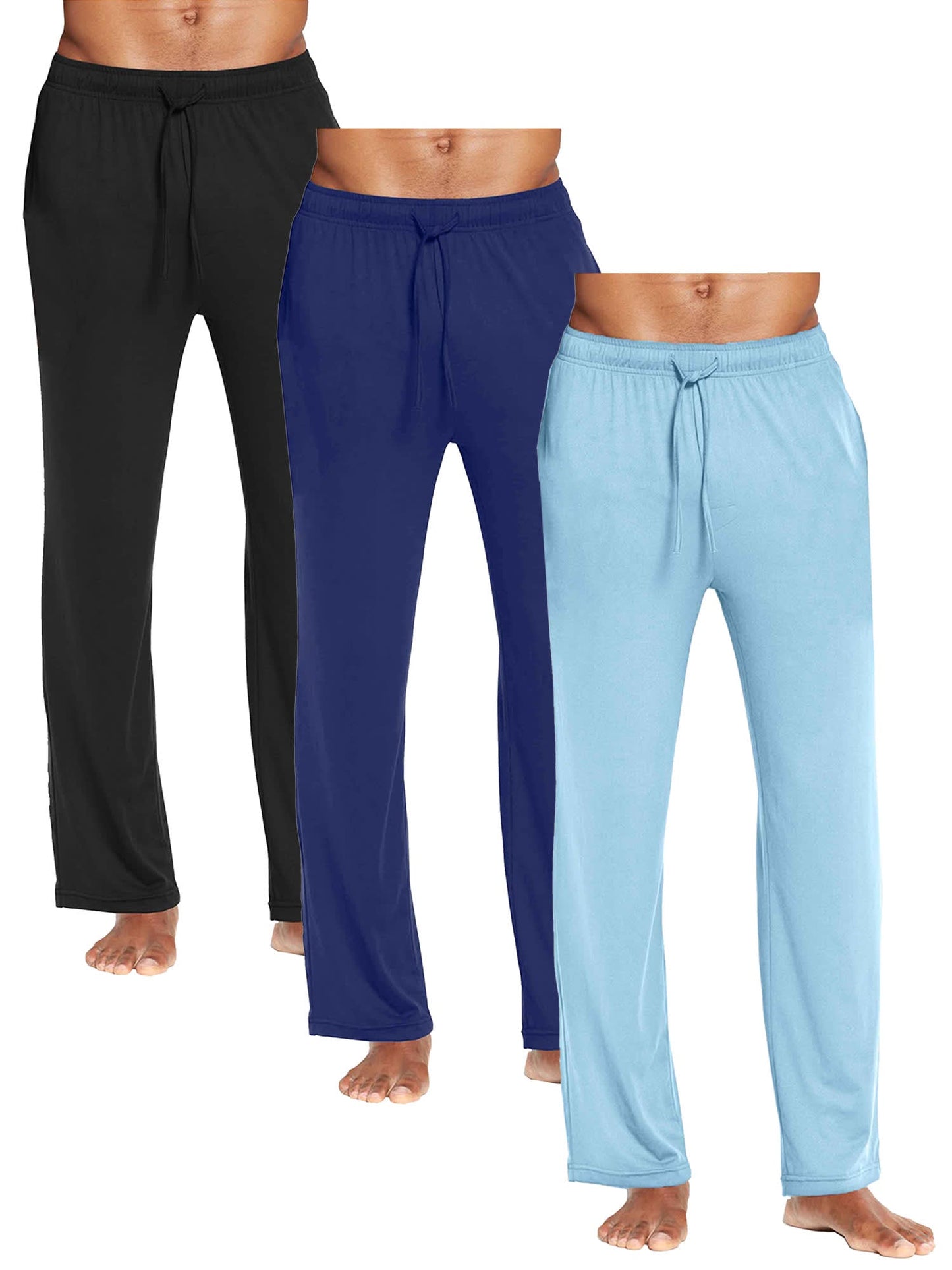 Blue Ice Men's  Modern  Fit Classic Lounge Pants-3 Pack