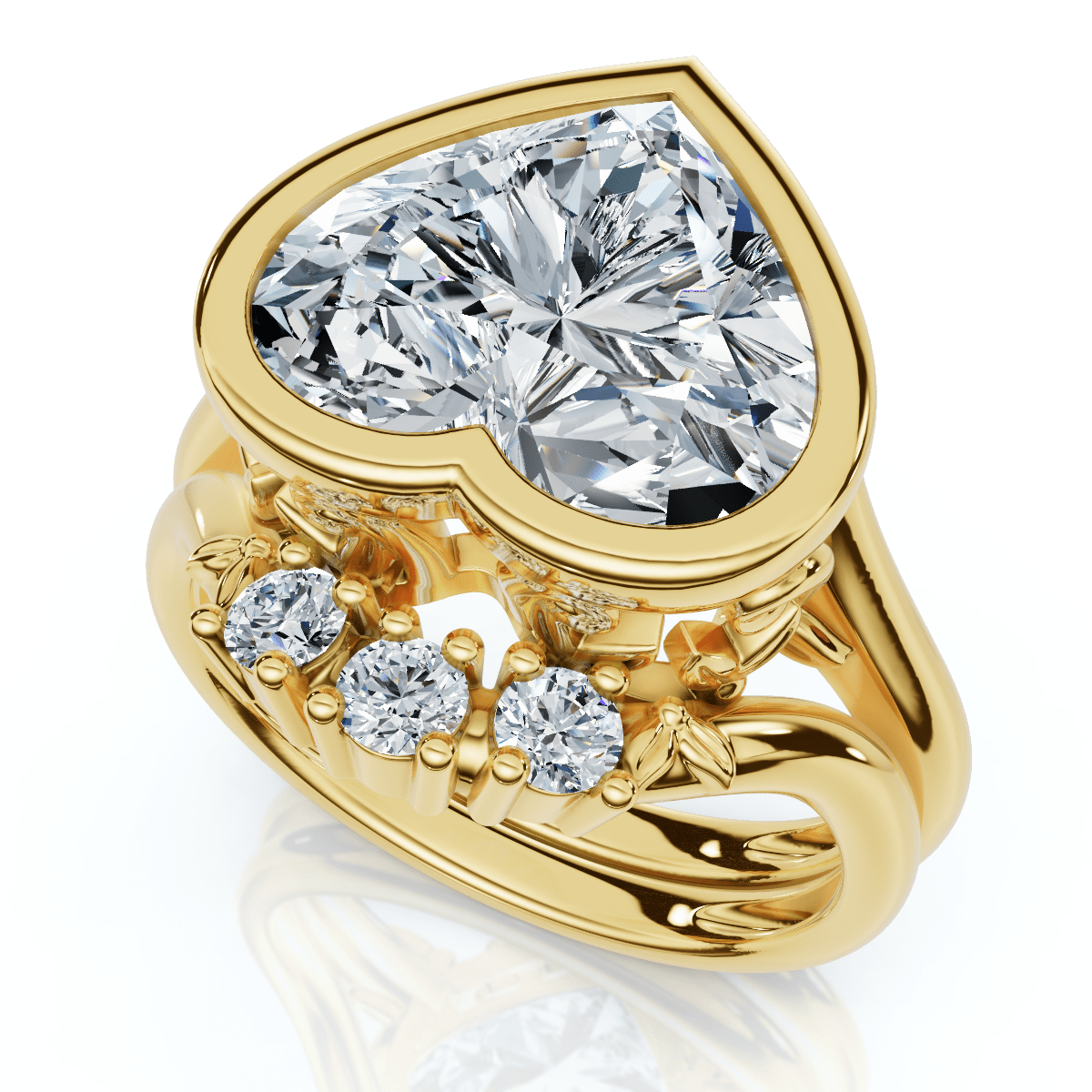 Diamond Engagement Wedding Ring Set