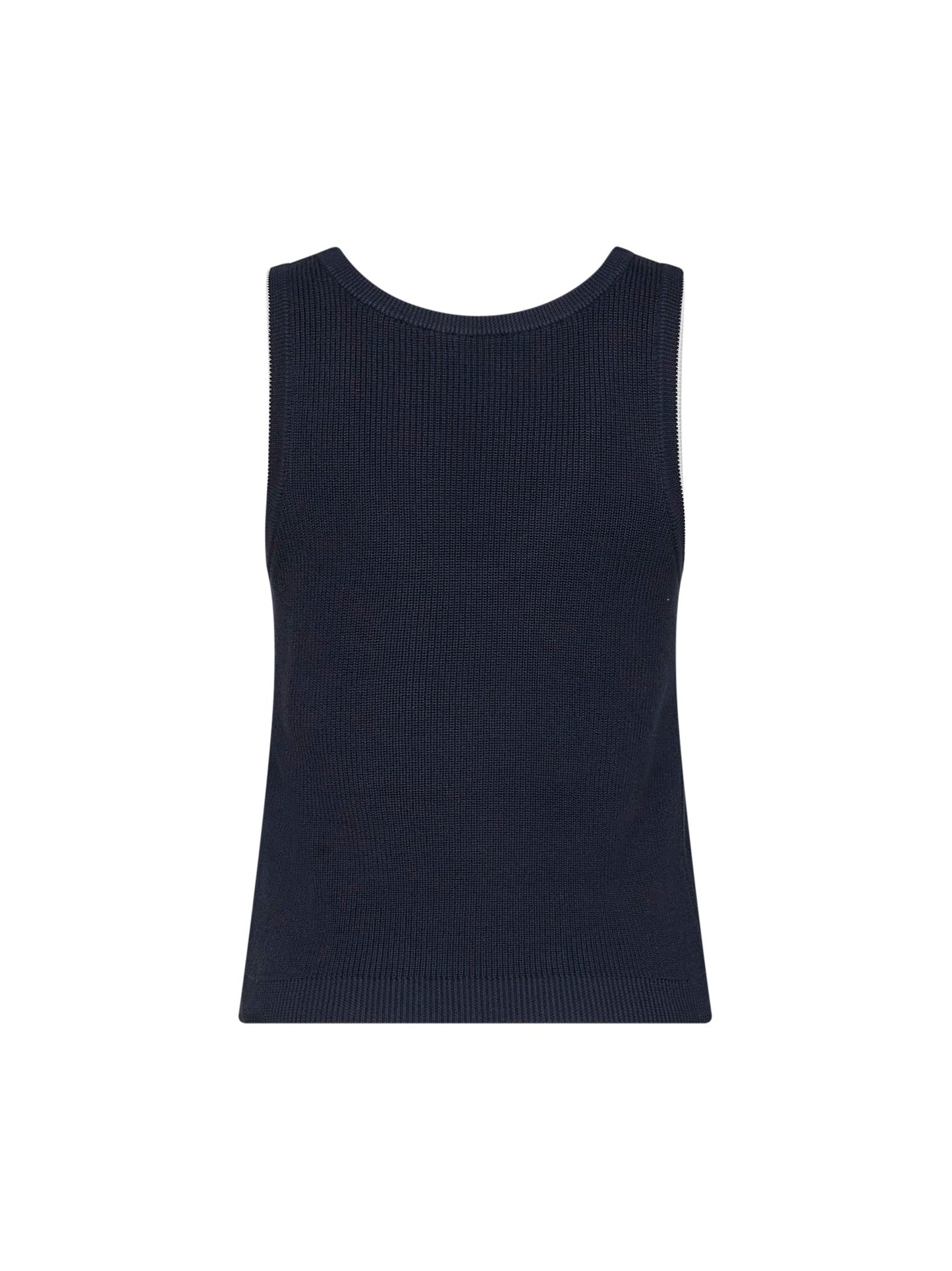 Brunello Cucinelli Women Blue Ribbed Cotton Knit Top
