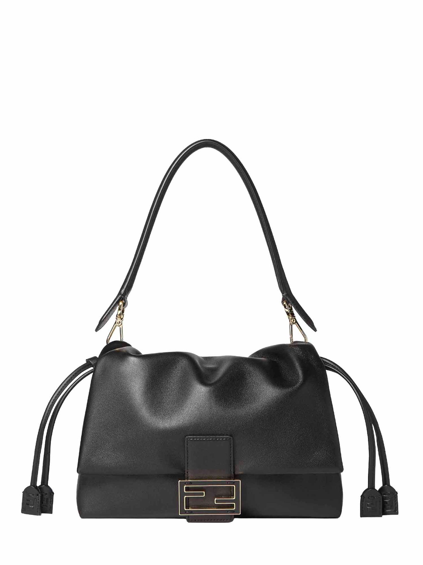 Fendi Women Black Medium Baguette Mamma Bag