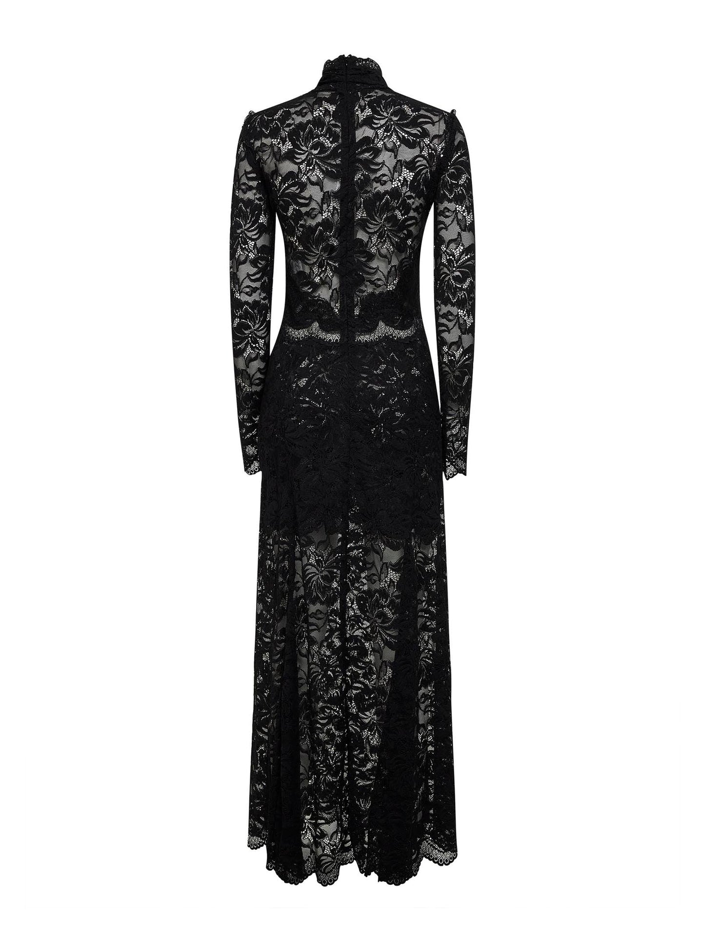 Rabanne Women Black Lace Long Dress