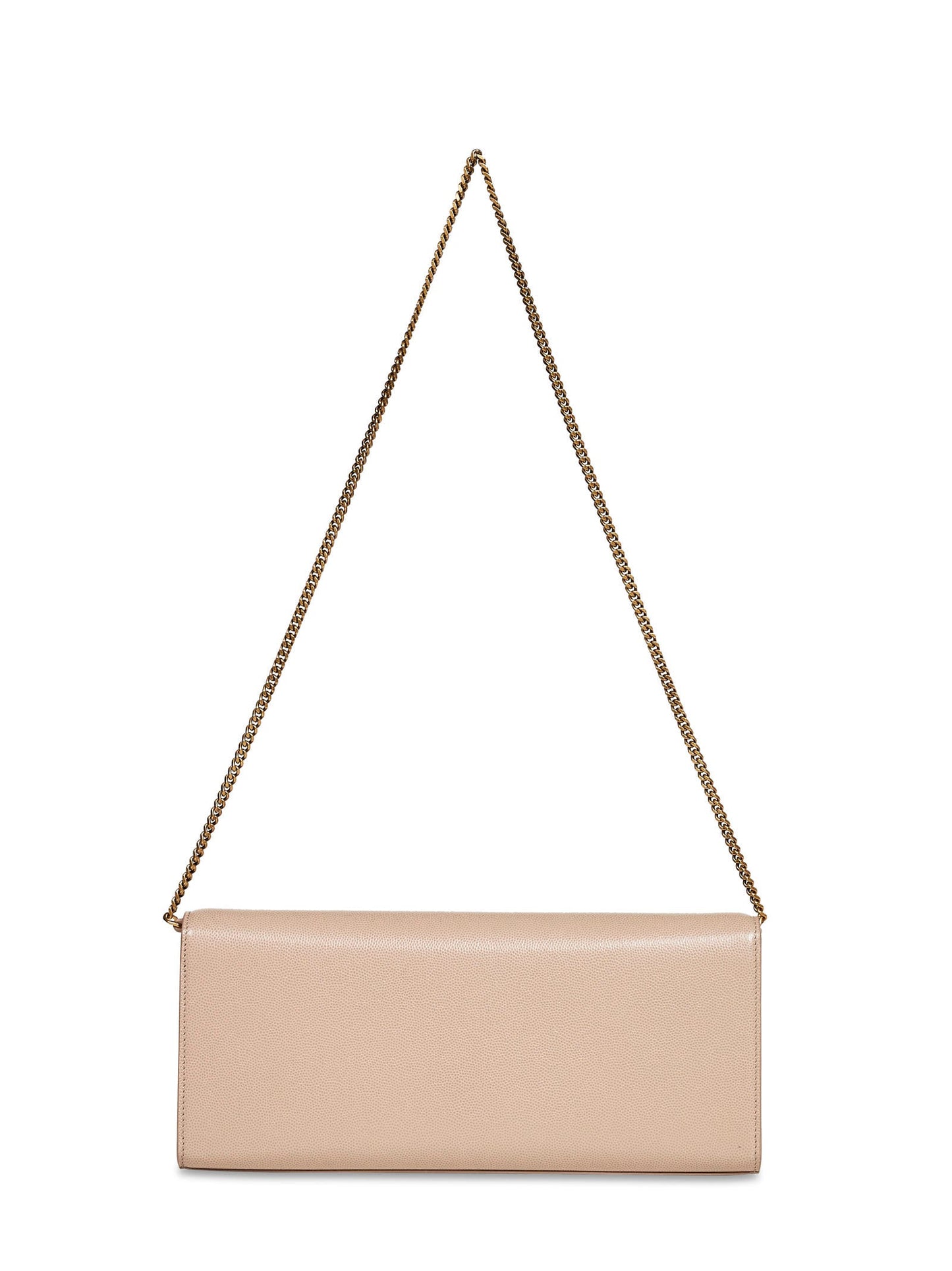Saint Laurent Women Dark Beige Kate Clutch With Shoulder Strap