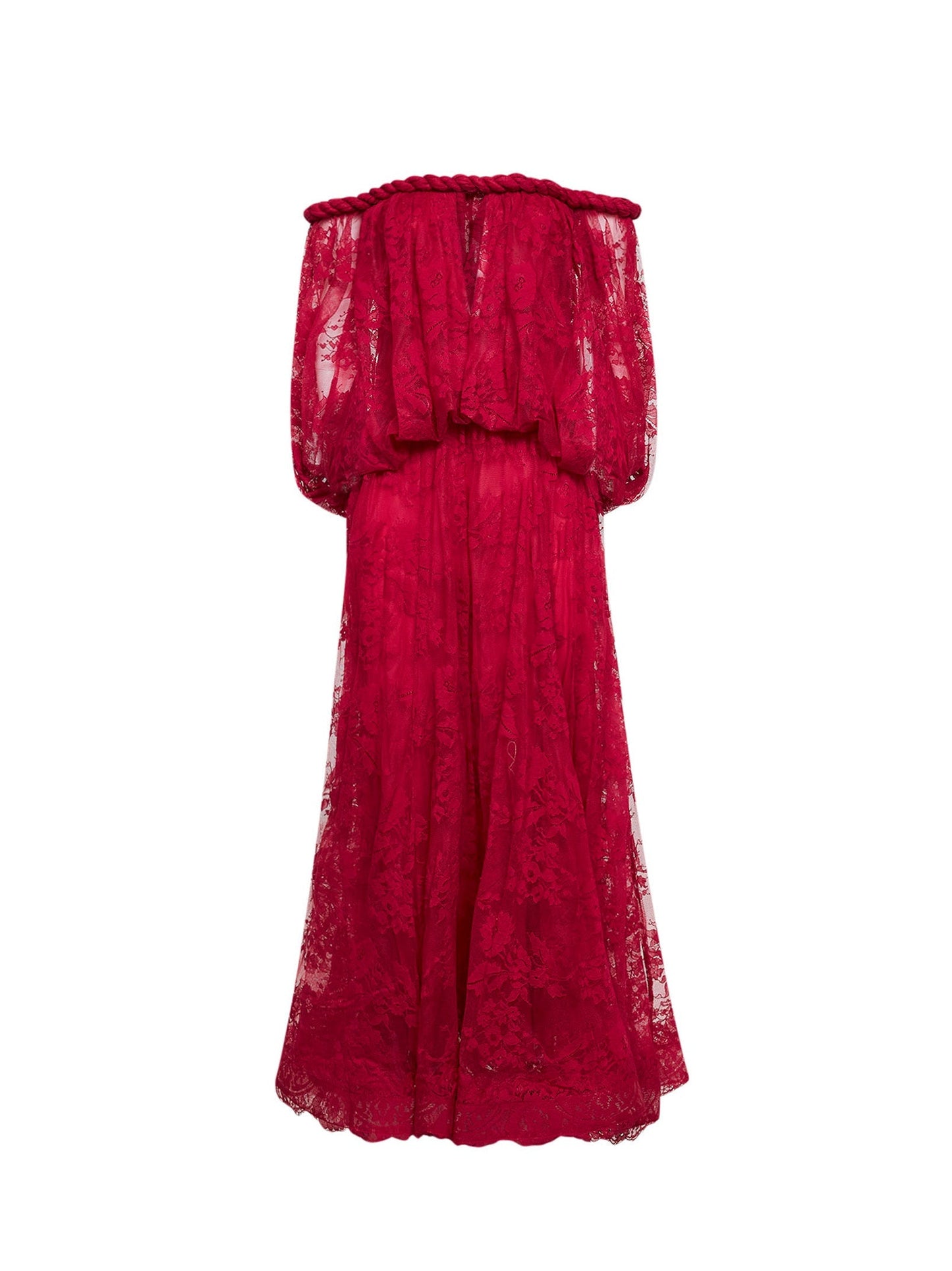 Zimmermann Women Fuchsia Lace Luna Billow Gown