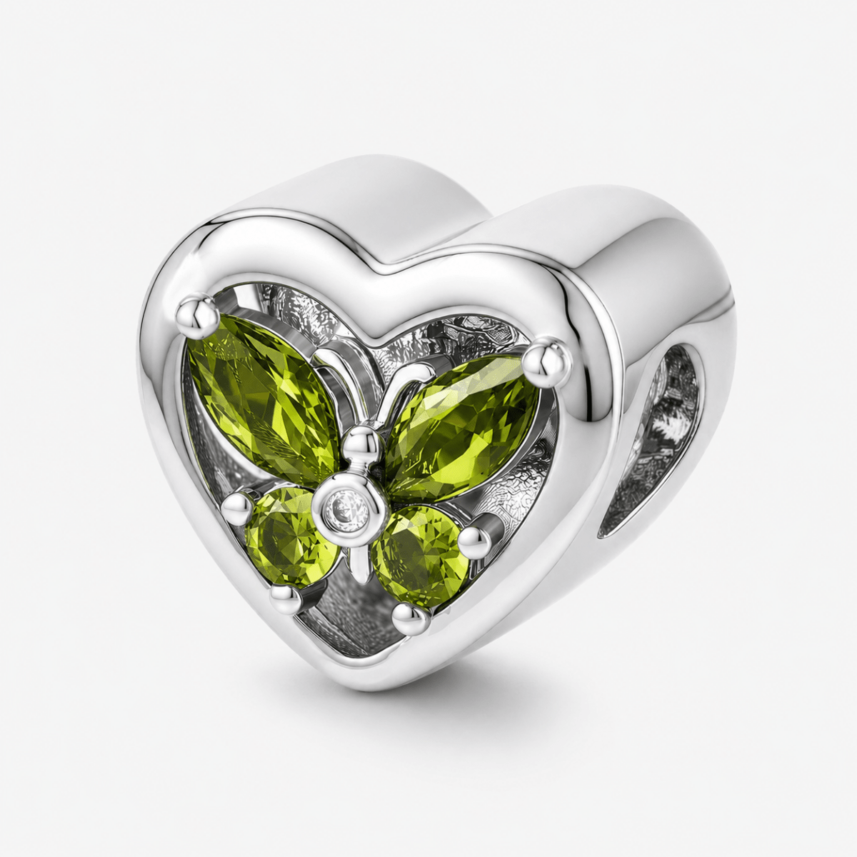 Personalized Heart Photo & Birthstone Charm