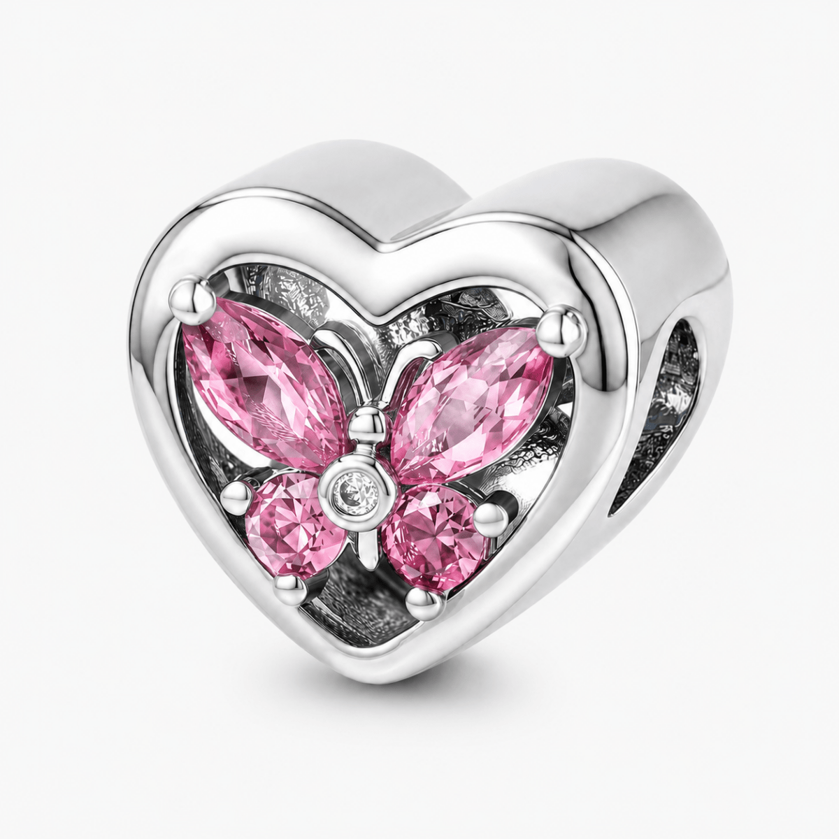 Personalized Heart Photo & Birthstone Charm