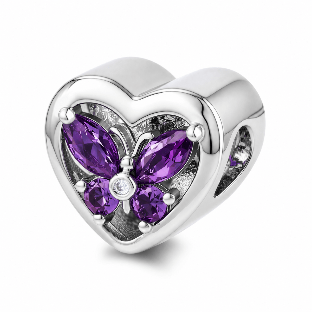Personalized Heart Photo & Birthstone Charm