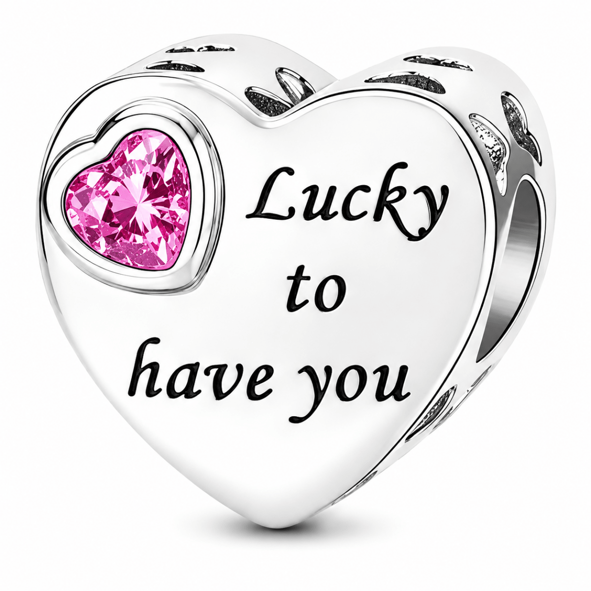 Personalized Photo & Engraved Birthstone Heart Charm