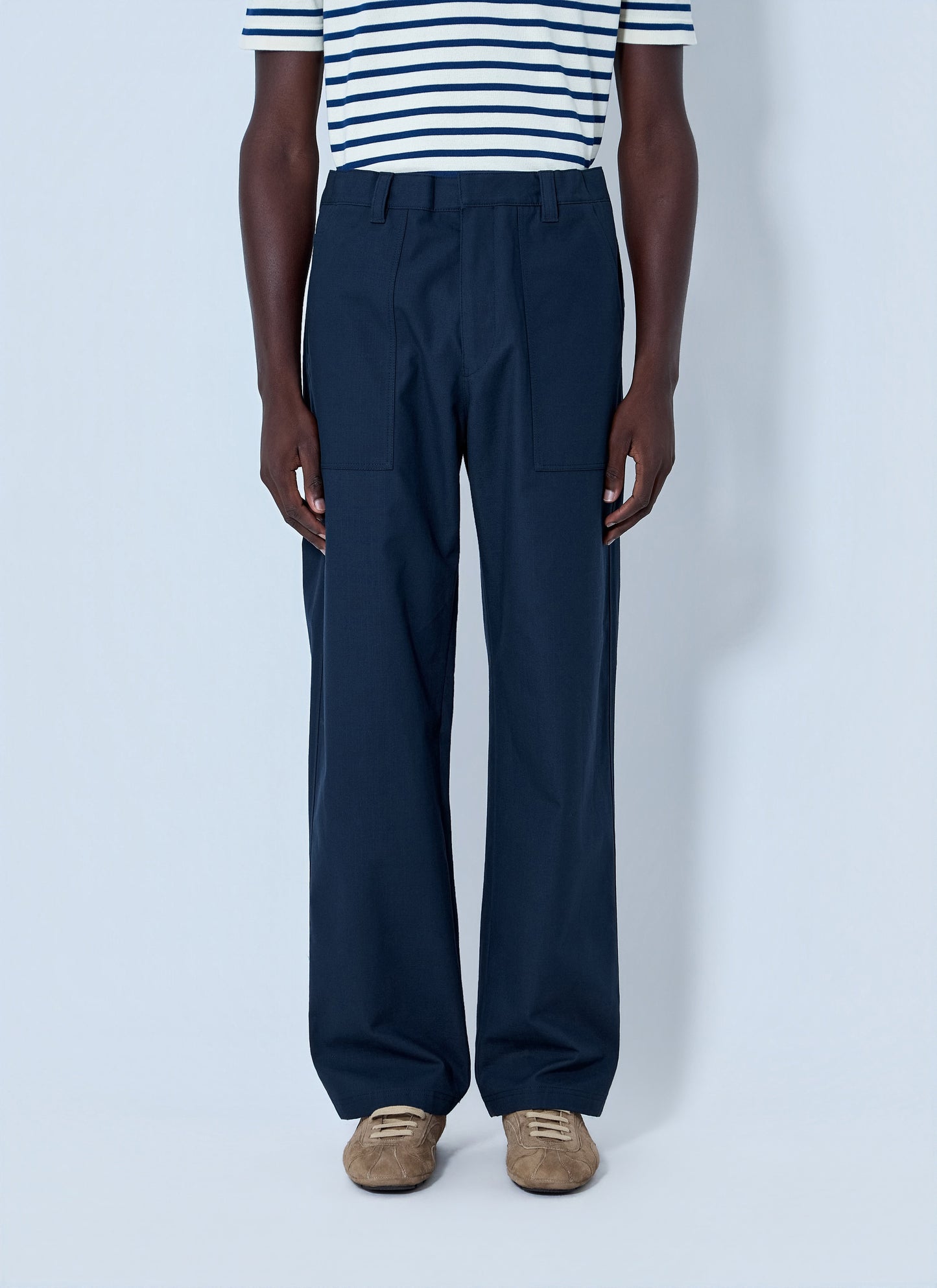 Prada Men Wide-Leg Tailored Trousers
