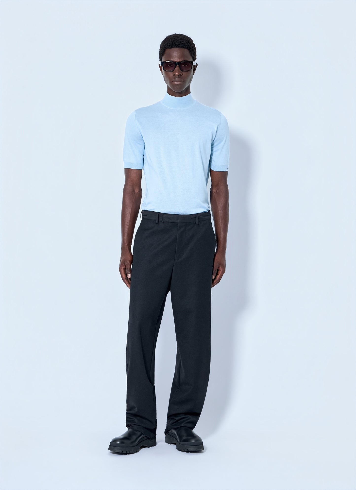 Prada Men Ribbed Turtleneck T-Shirt