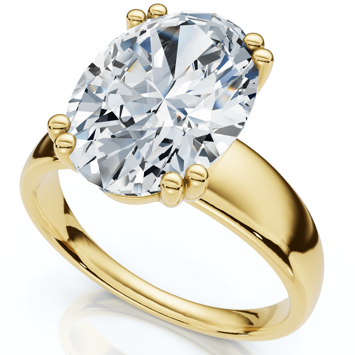 Certified 4Ct Oval Diamond Solitaire Engagement Ring Lab Grown