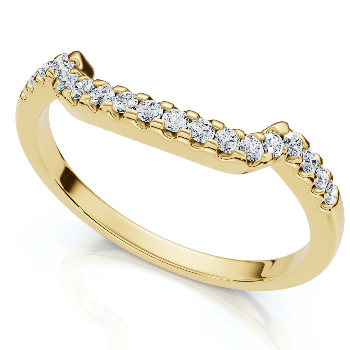 Diamond Insert Wedding Guard Band 14k Gold or Palatinum Lab Grown EF/VS