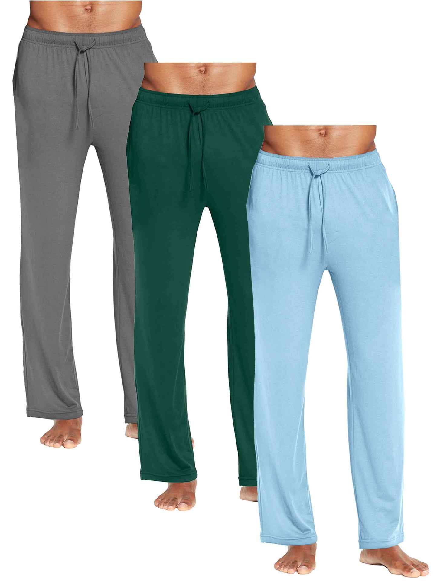 Blue Ice Men's  Modern  Fit Classic Lounge Pants-3 Pack