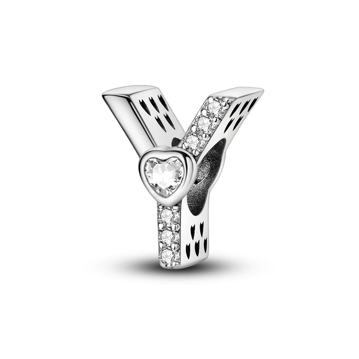 Sparkling Heart Letter A~Z Alphabet Charm