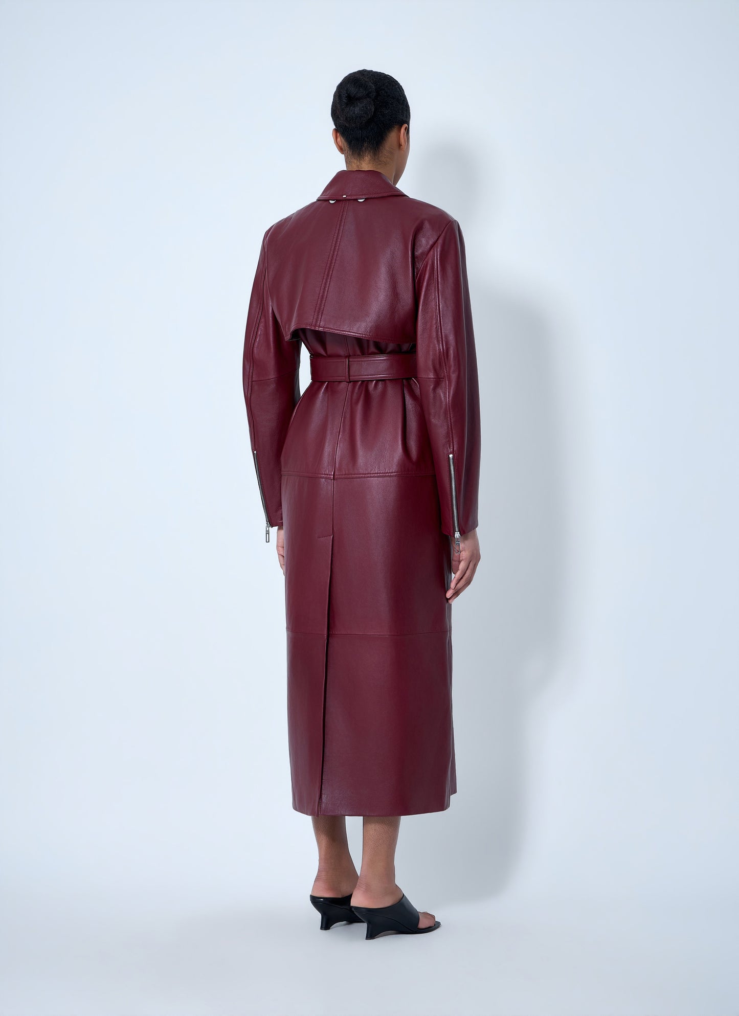 Sportmax Women Long Leather Coat