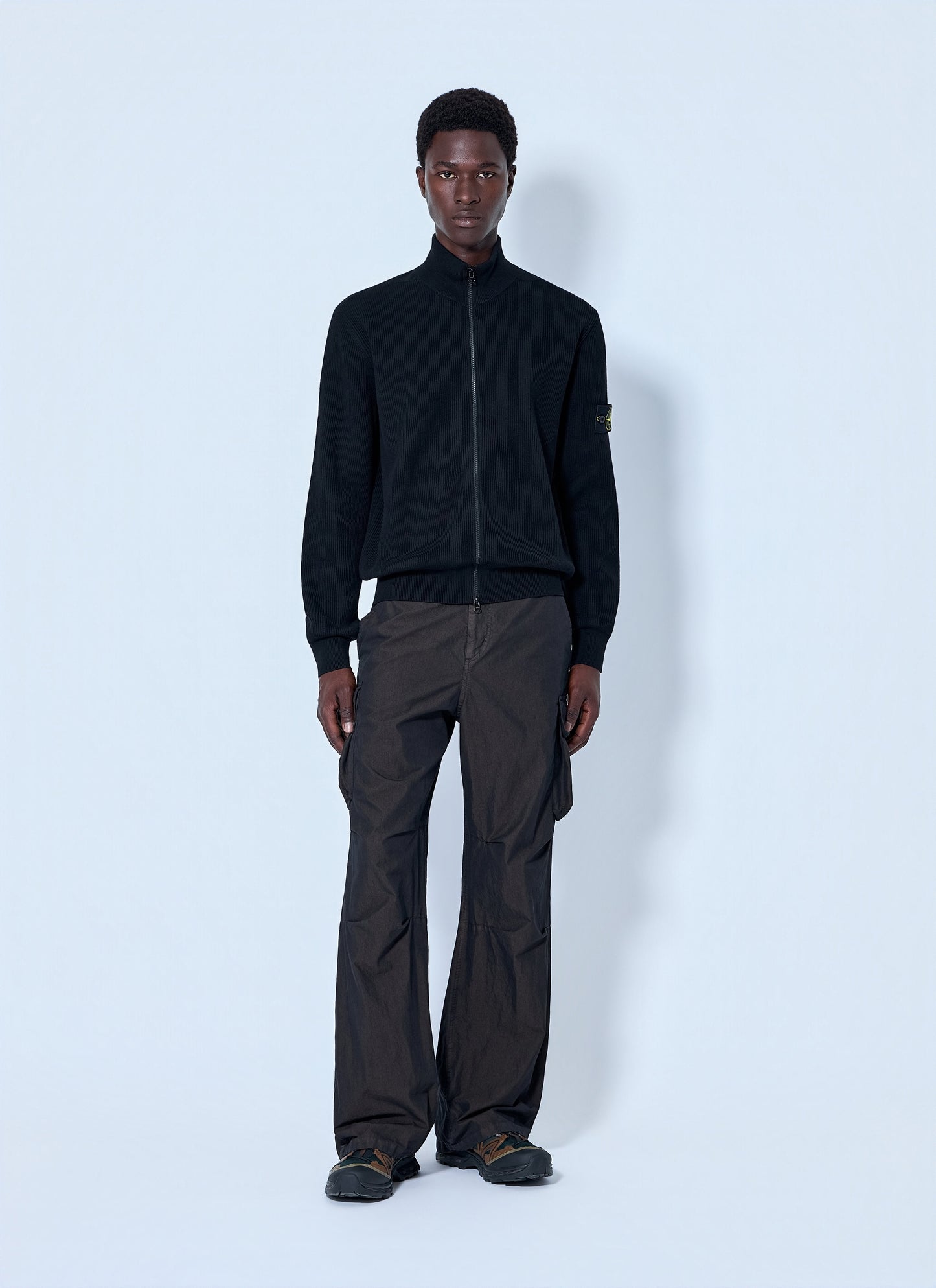 Stone Island Men Ribbed Zip-Up Jacket