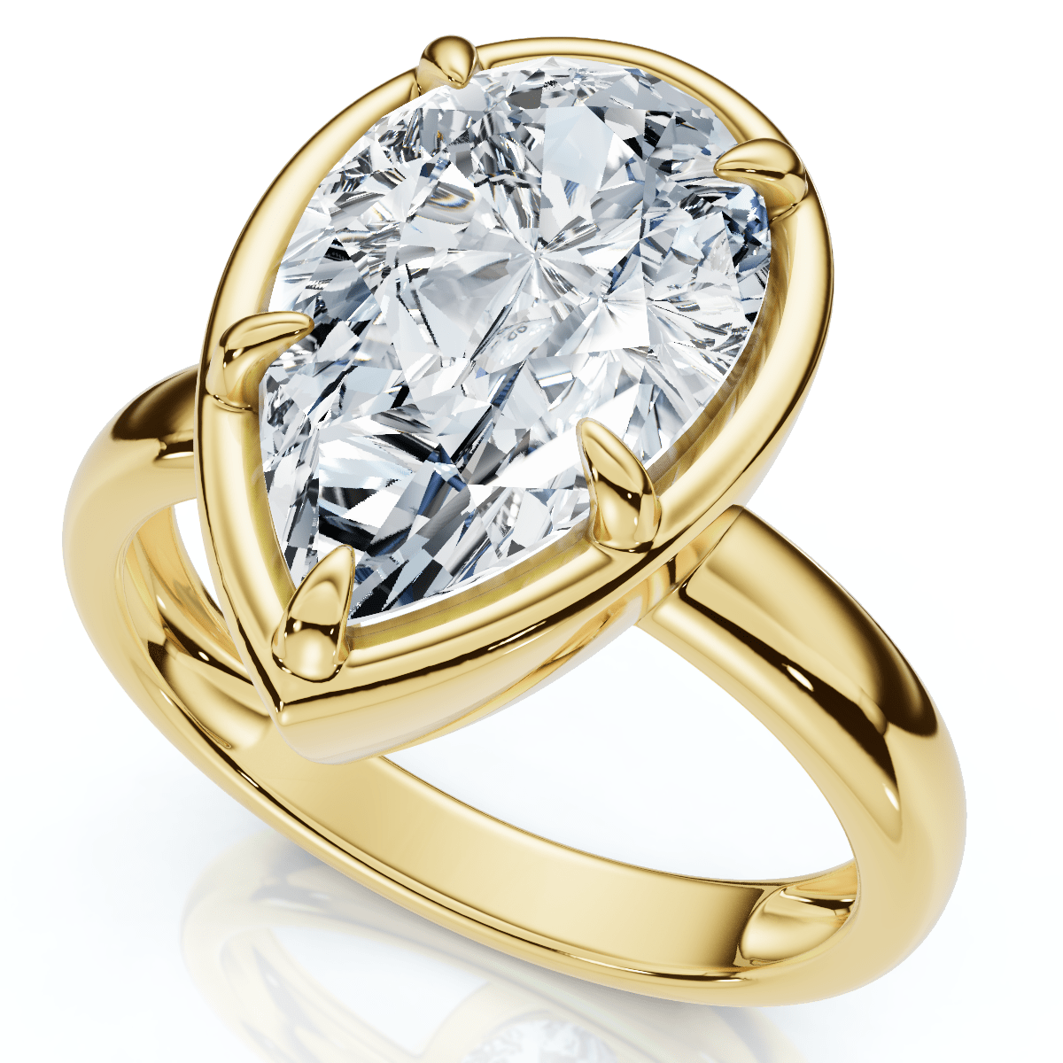 Certified 3Ct Pear Alissa Engagement Solitaire Ring 14k Gold or Pt Lab Grown