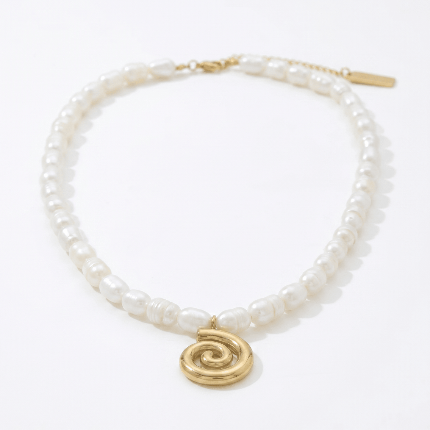 Athena 18" Pearl 18k Yellow Gold Plated Pendant Necklace