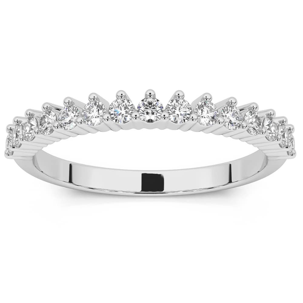3/8Ct Round Cut Designed Anniversary Band 14k Gold Lab Grown