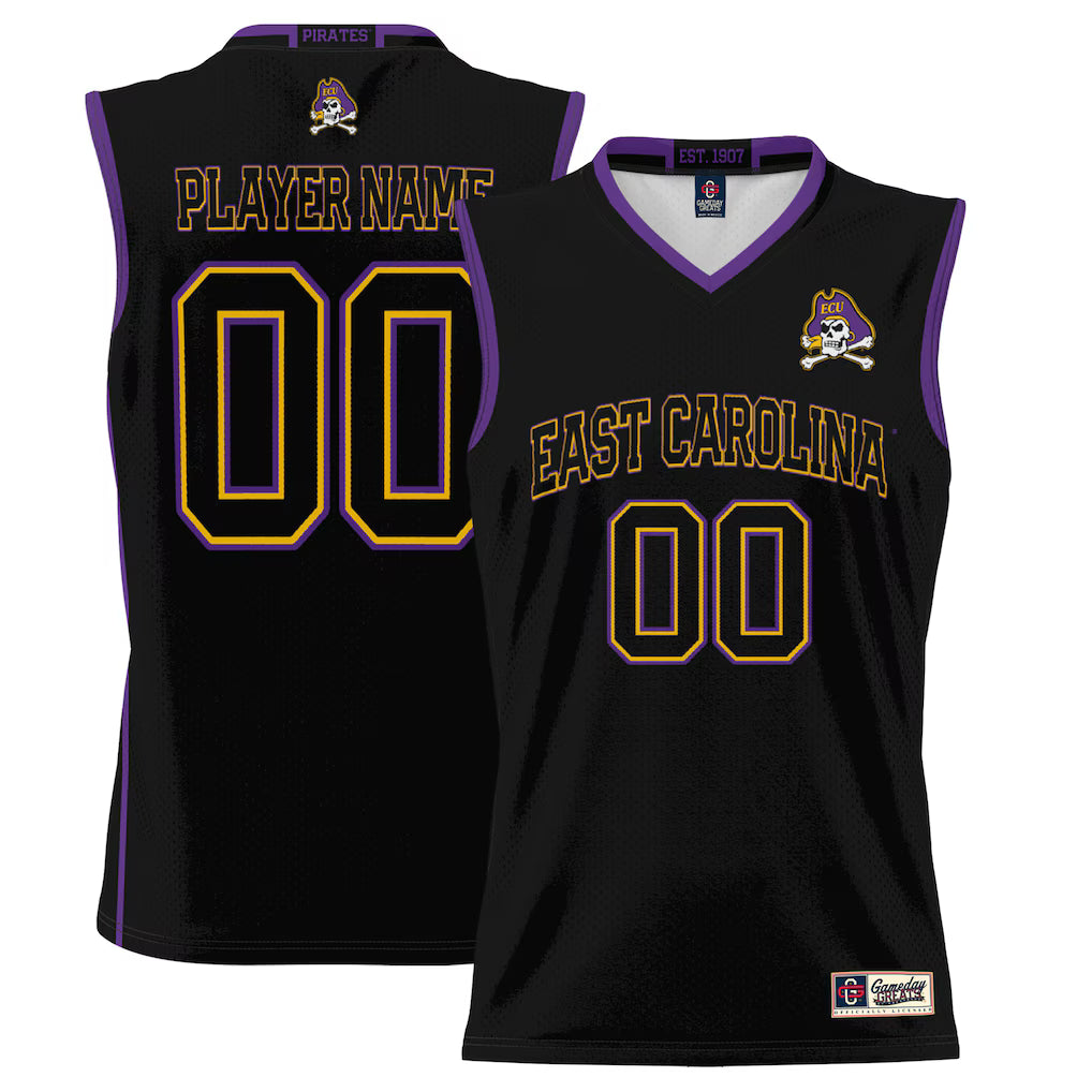 ECU Pirates GameDay Greats Lightweight NIL Pick-A-Player Basketball Jersey - Black