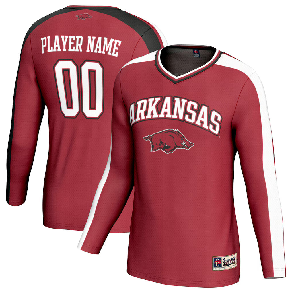 Arkansas Razorbacks GameDay Greats Unisex NIL Pick-A-Player Lightweight Collegiate Volleyball Fashion Jersey - Cardinal