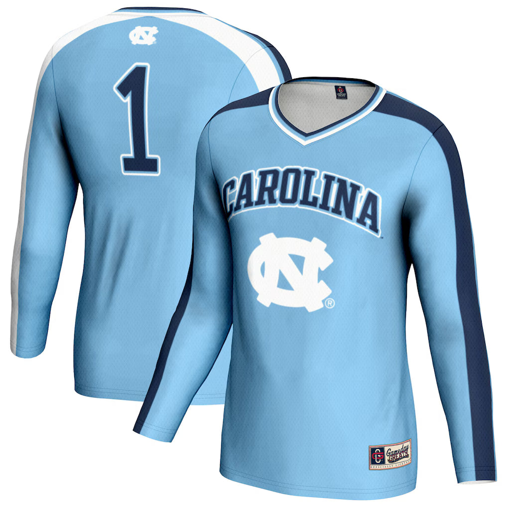 North Carolina Tar Heels GameDay Greats #1 Lightweight Volleyball Fashion Jersey - Light Blue