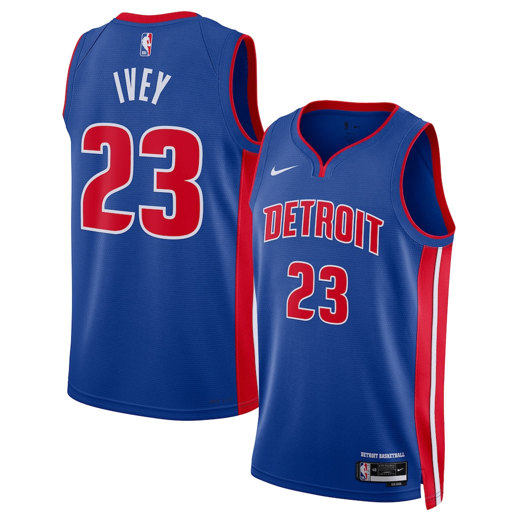 Jaden Ivey Detroit Pistons 2026 Draft First Round Pick Swingman Jersey - Icon Edition - Blue