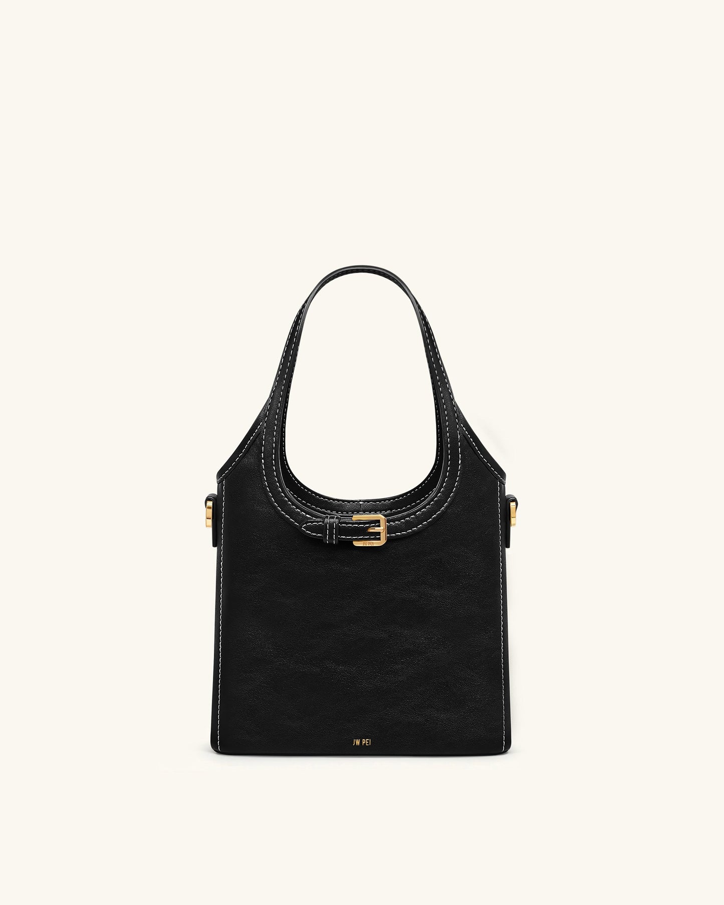 Brooke Mini Belted Embellished Top Handle Bag - Black